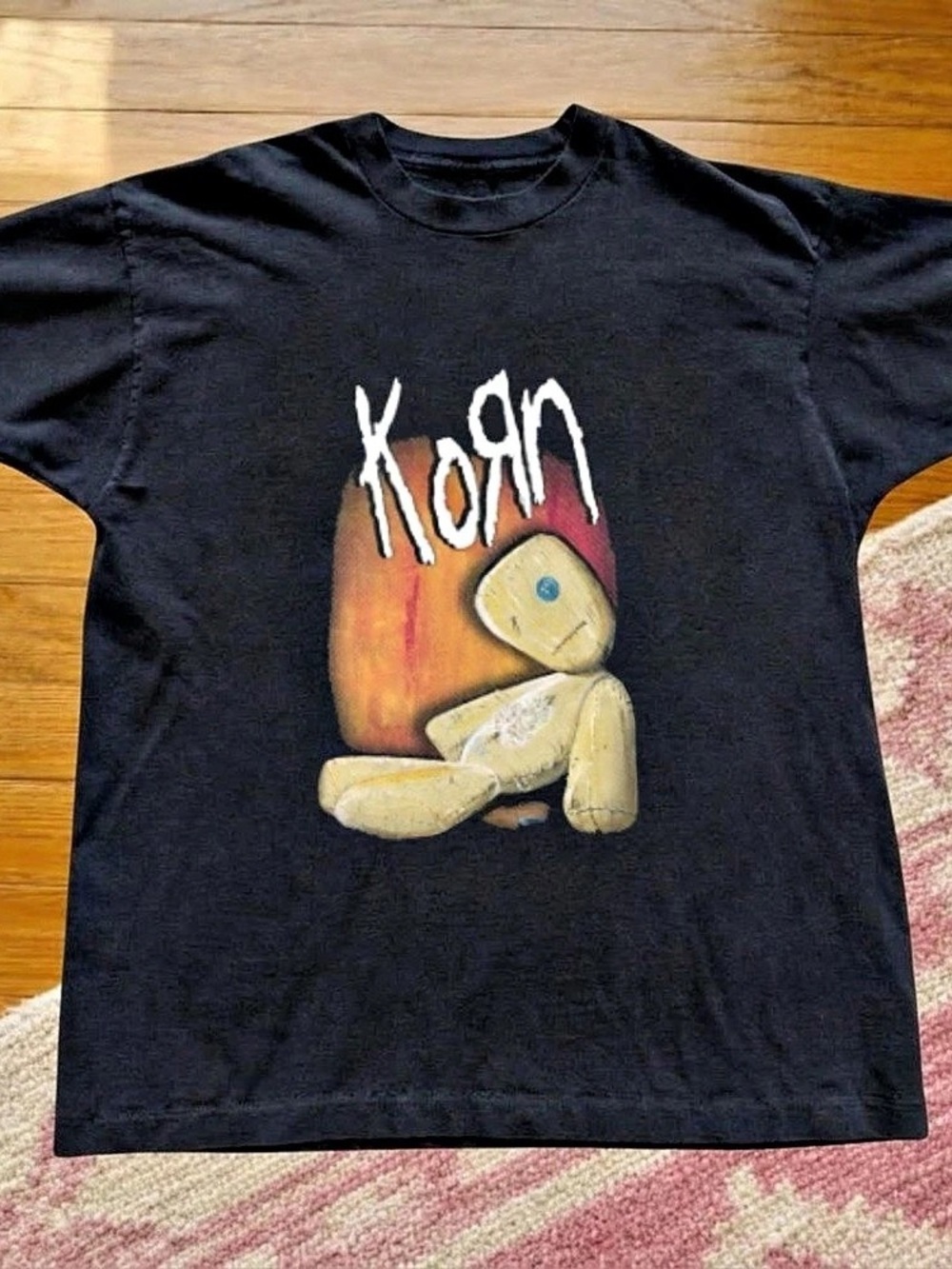 Black shirt, Korn Issues Doll Graphic Short Sleeve Tee